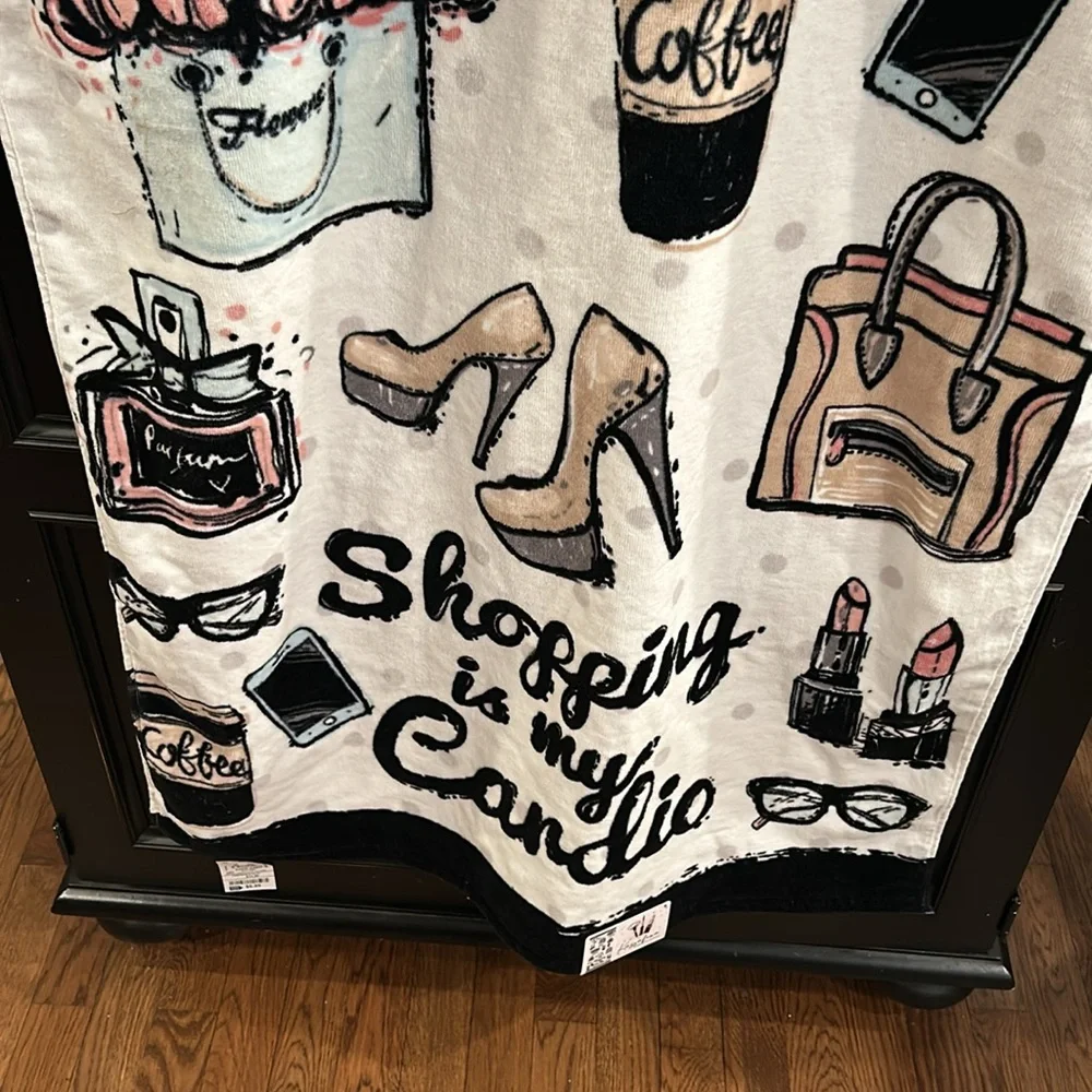 BATH TOWEL/ BEACH TOWEL shopping is my cardio 53x27